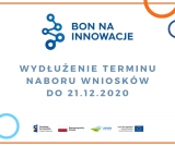 KOMUNIKAT: Wydłużenie terminu naboru wniosków w konkursie nr 1/2020