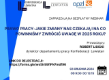 Webinar: PRAWO PRACY - Jakie zmiany nas czekają i na co powinniśmy zwrócić uwagę